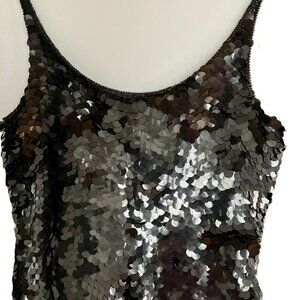 SCALA 100% Silk Sequin Camisole Top -Size M